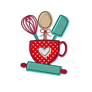 Bake Off Applique Machine Embroidery Design-INSTANT DOWNLOAD-4 sizes