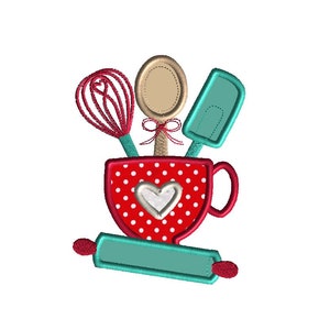 Bake Off Applique Machine Embroidery Design-INSTANT DOWNLOAD-4 sizes