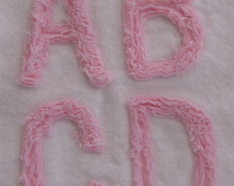 Chenille/Raggy Font Machine Embroidery Designs-INSTANT DOWNLOAD