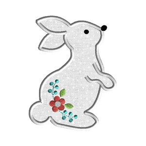 Rabbit 2 Applique Machine Embroidery Design-INSTANT DOWNLOAD