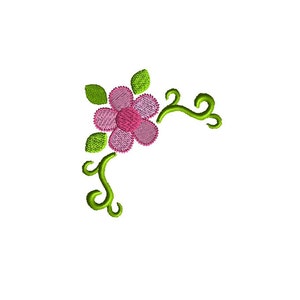 Flower Corner 3 Machine Embroidery Design-INSTANT DOWNLOAD