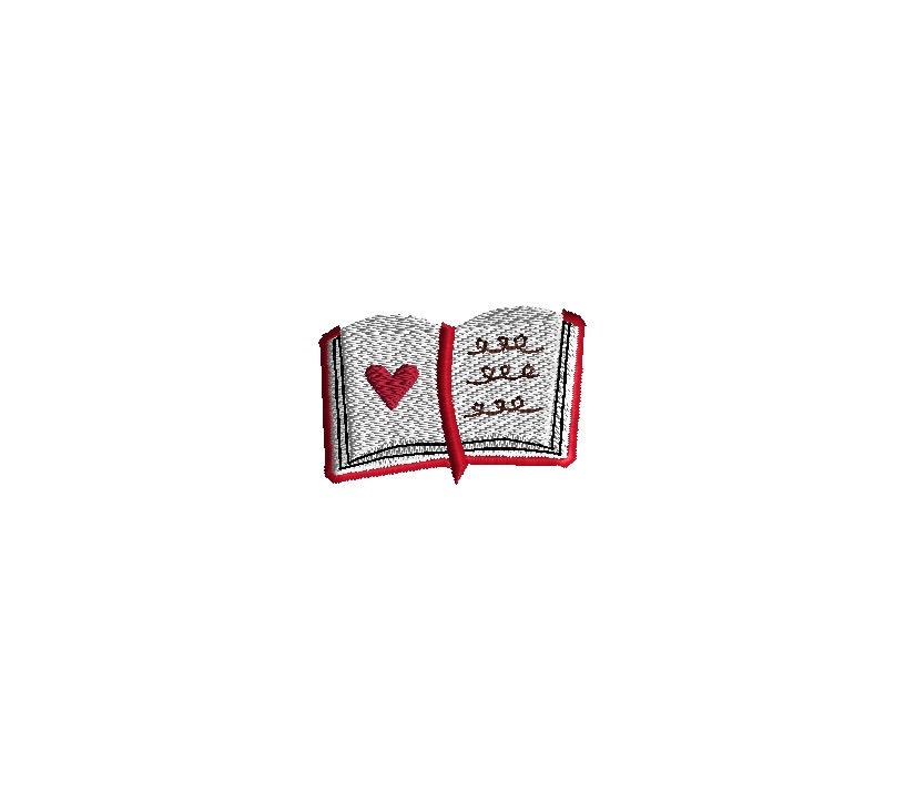 Mini Book Machine Embroidery Design-INSTANT DOWNLOAD