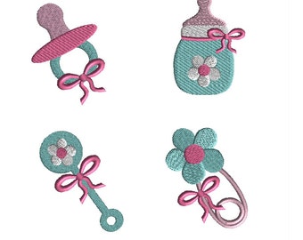 Mini Baby Girl Machine Embroidery Design Set-INSTANT DOWNLOAD