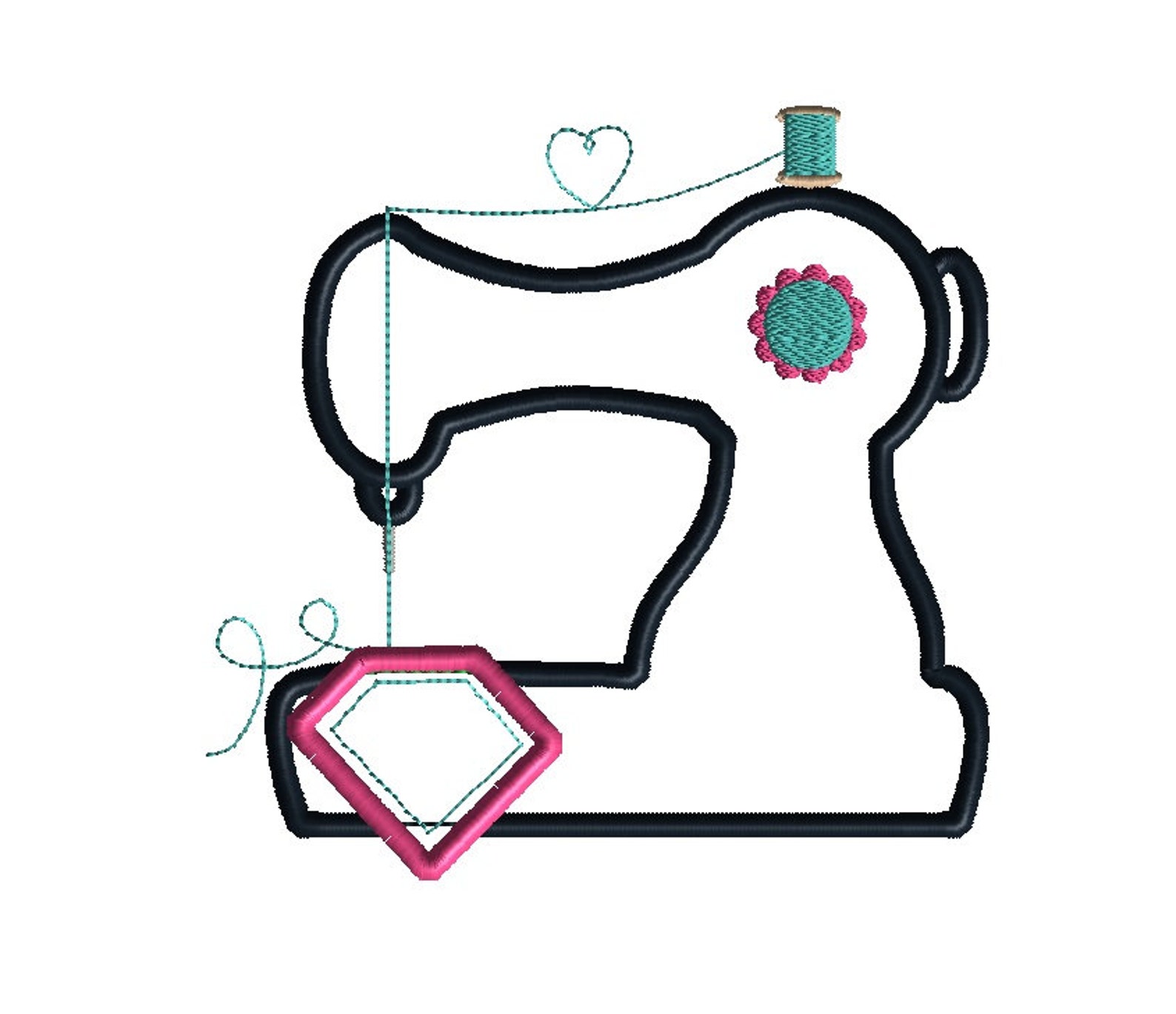 Sewing Machine Applique Machine Embroidery Design-instant DOWNLOAD - Etsy