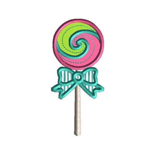 Lollipop Applique Design. Lollipop Embroidery Design. Lollipop 