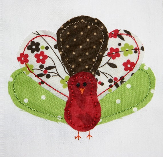 Items similar to raggy turkey applique machine jessecmault design