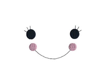 Doll Face Machine Embroidery Design-INSTANT DOWNLOAD