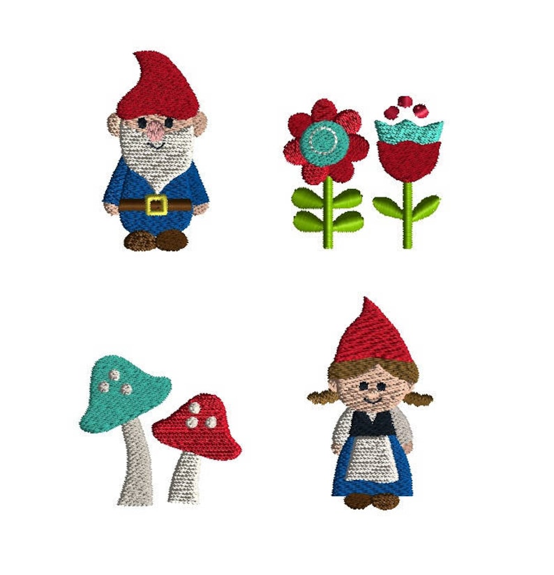 Mini gnome machine embroidery design setinstant download  etsy Mini gnome machine embroidery design setinstant download  etsy
