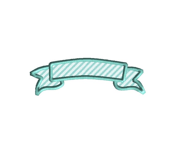 Banner Applique Machine Embroidery Design Instant Download Etsy