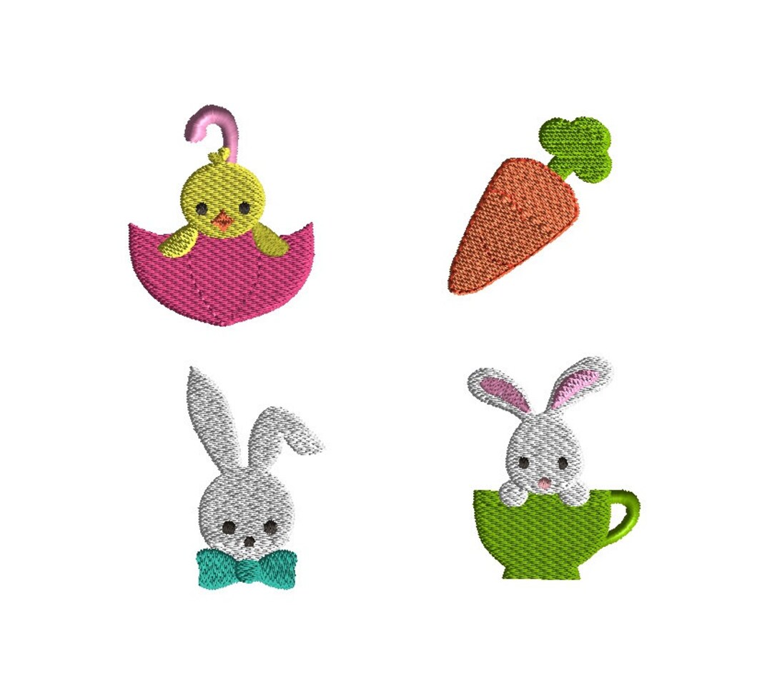 Mini Easter II Machine Embroidery Design Set-instant DOWNLOAD - Etsy