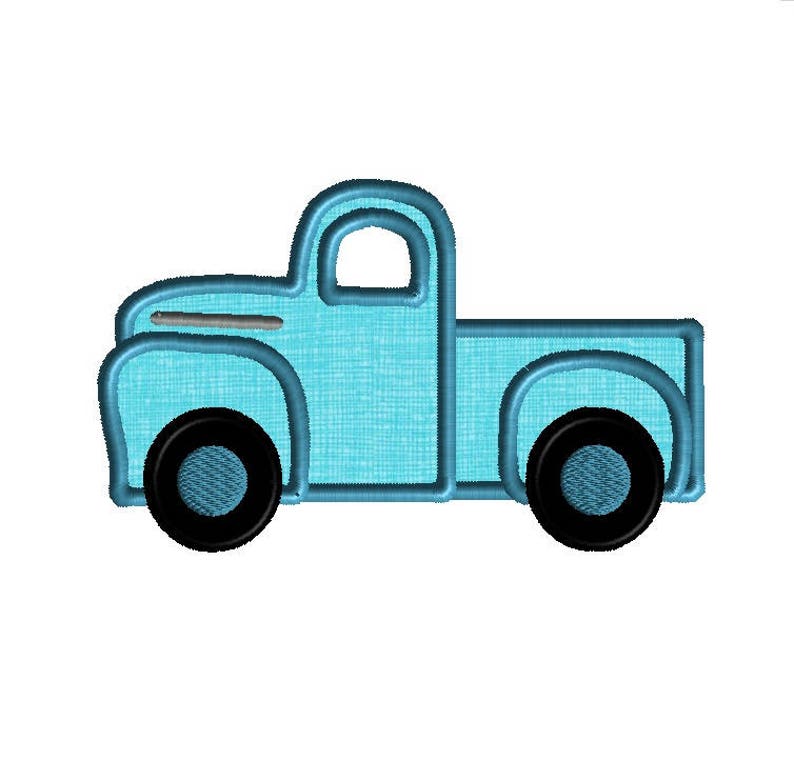 Vintage Truck Applique Machine Embroidery Designinstant Etsy