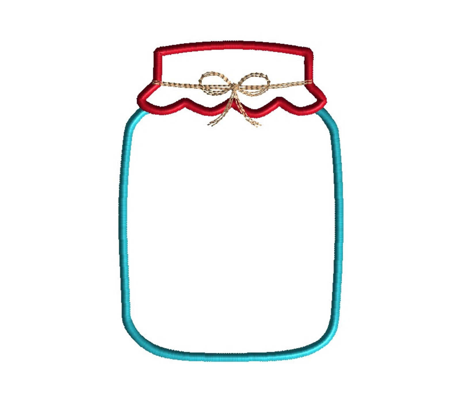 Mason Jar Applique Machine Embroidery Designinstant DOWNLOAD Etsy