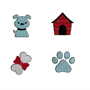 Conjunto de design de bordado para máquina de mini cachorro - DOWNLOAD INSTANTÂNEO