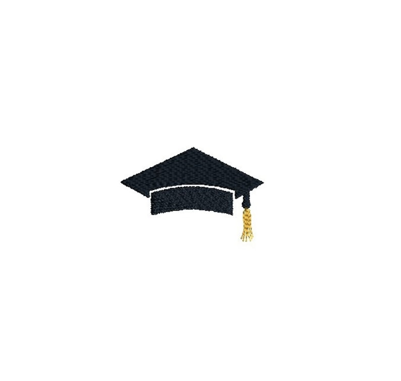 Mini Graduation Cap Machine Embroidery Designinstant DOWNLOAD Etsy