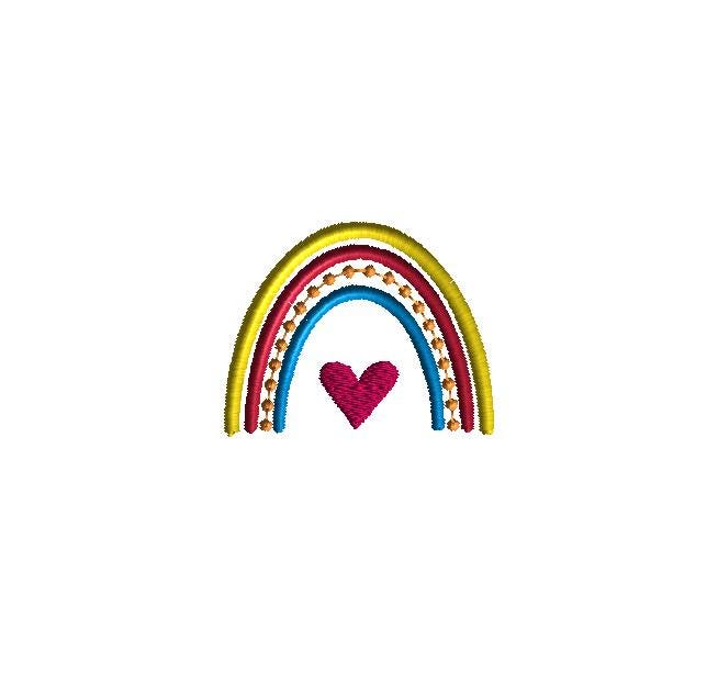 Mini Modern Rainbow Machine Embroidery Design-instant DOWNLOAD - Etsy