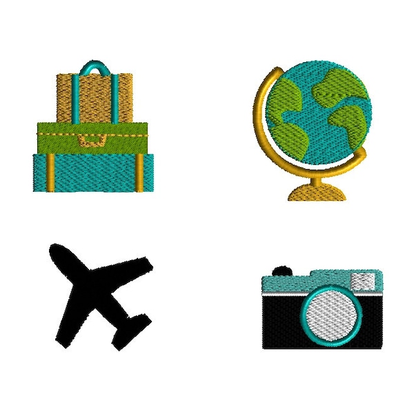 Mini Travel Machine Embroidery Design Set-INSTANT DOWNLOAD