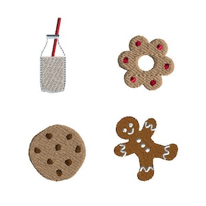Mini Milk and Cookies Machine Embroidery Design Set-INSTANT DOWNLOAD