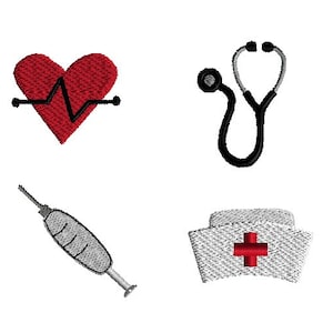 Mini Nurse Machine Embroidery Design Set-INSTANT DOWNLOAD