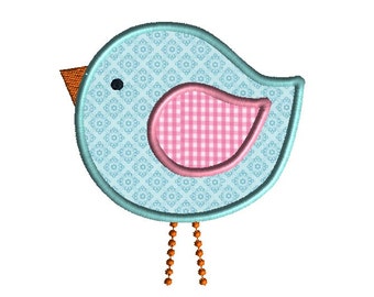 Birdie Applique Machine Embroidery Design-INSTANT DOWNLOAD