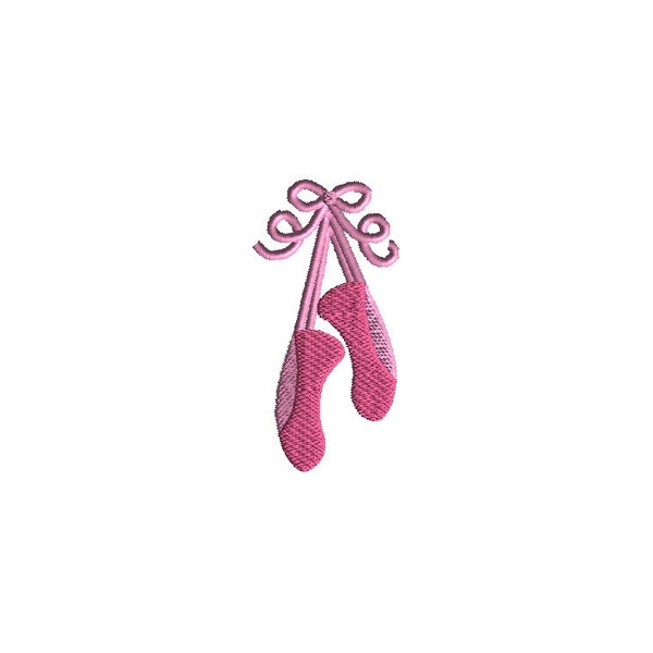 Mini Ballet Slippers Machine Embroidery Design-INSTANT DOWNLOAD