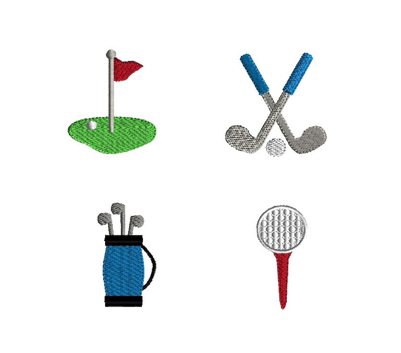 Mini Golf Embroidery Designs for Machine Embroideryinstant Etsy