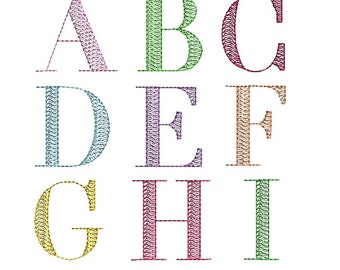 Quick Stitch Alphabet Font Machine Embroidery Designs-INSTANT DOWNLOAD