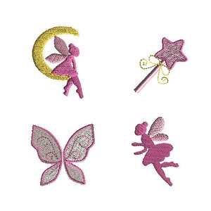 Mini Fairy Machine Embroidery Design Set-INSTANT DOWNLOAD