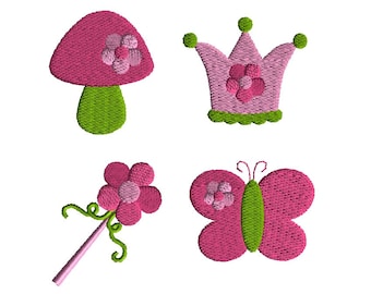 Mini Garden Fairy Machine Embroidery Design Set-INSTANT DOWNLOAD