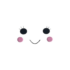 Doll Face IV Machine Embroidery Design-INSTANT DOWNLOAD