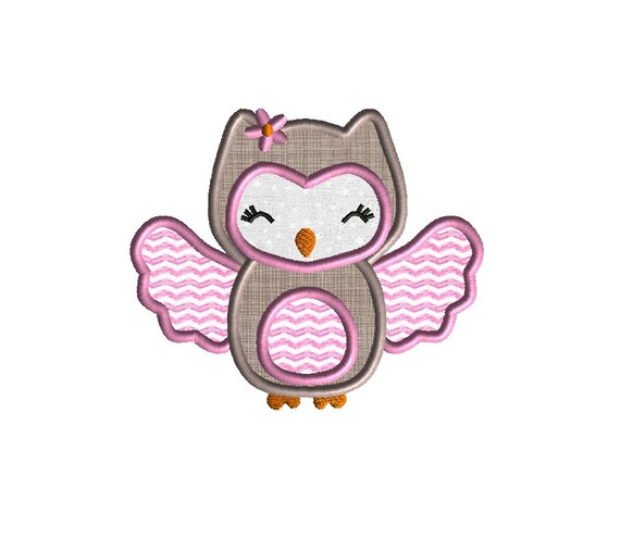 Items similar to Baby Owl Applique Machine Embroidery Design-INSTANT ...
