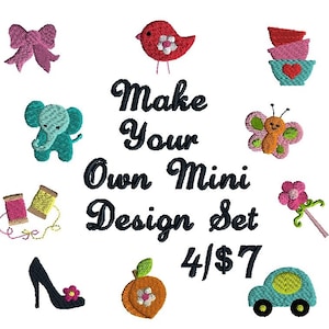 Make your own Mini Design Filled Stitch Set Machine Embroidery Designs