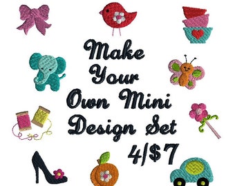 Make your own Mini Design Filled Stitch Set Machine Embroidery Designs