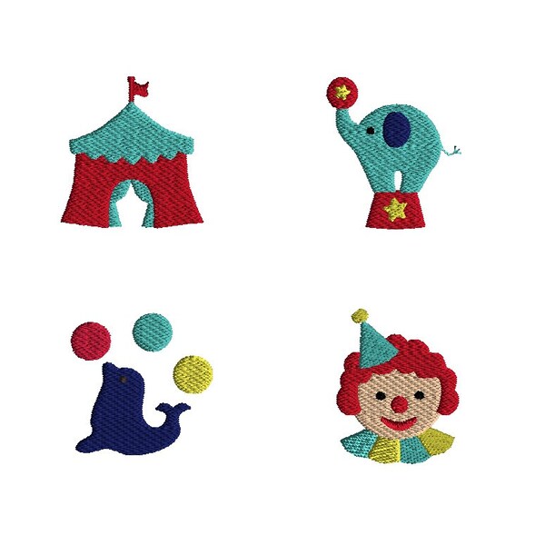 Circus Animals Machine Embroidery Design - Etsy