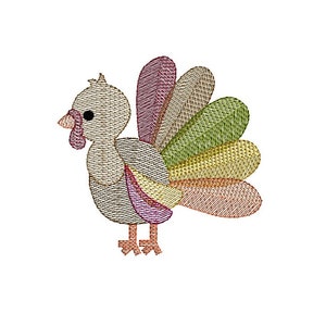 Turkey Quick Stitch Machine Embroidery Design-INSTANT DOWNLOAD