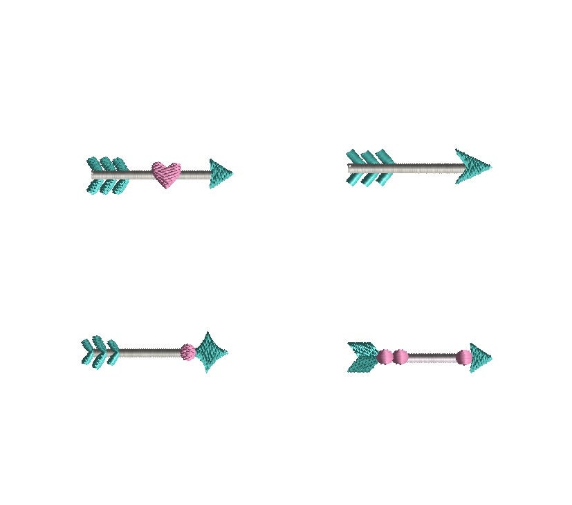 Mini Arrows Machine Embroidery Design Set-INSTANT DOWNLOAD