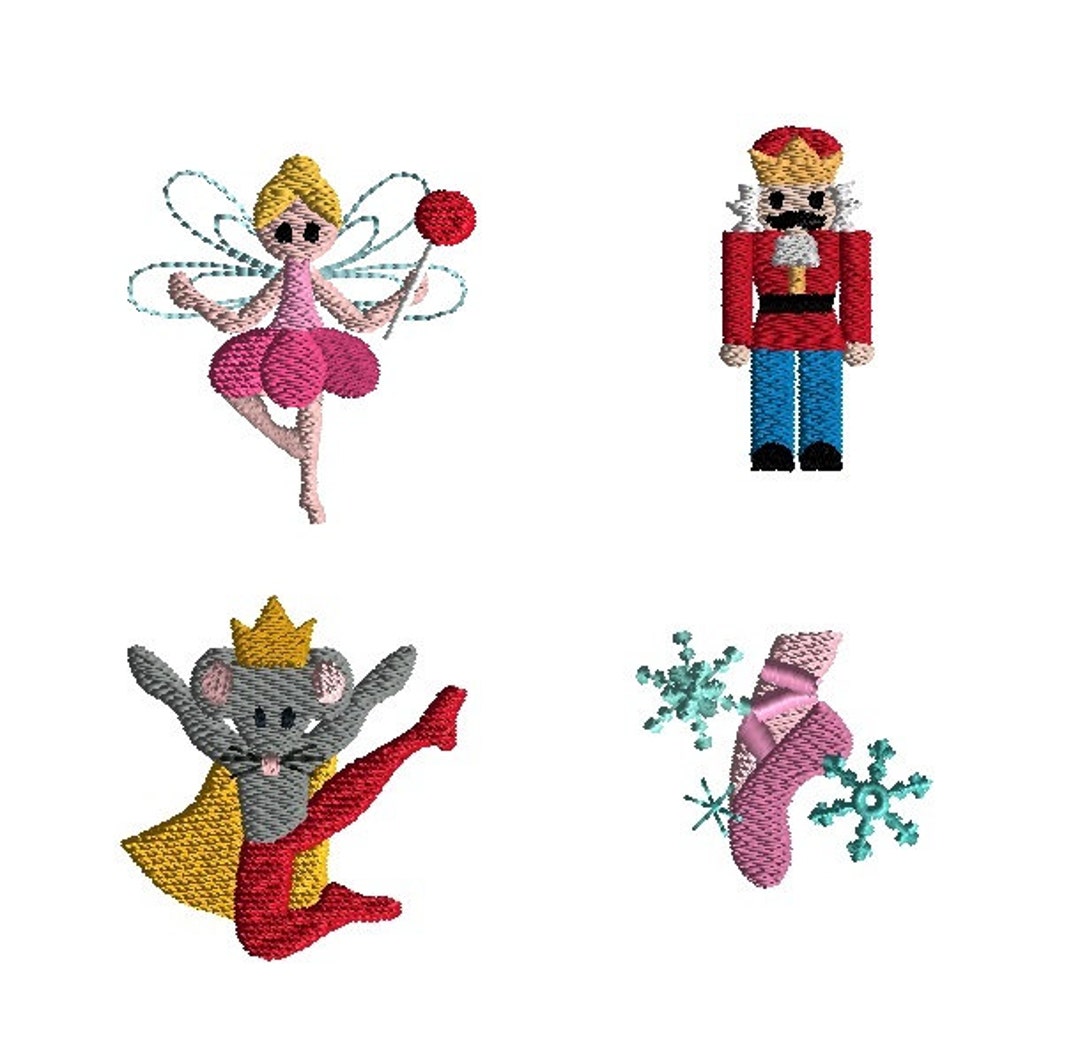 Mini Nutcracker Ballet Machine Embroidery Design Setinstant DOWNLOAD