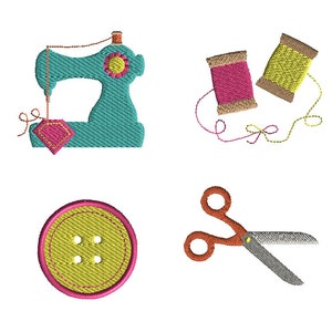 Mini Sewing Set Machine Embroidery Design Set-INSTANT DOWNLOAD