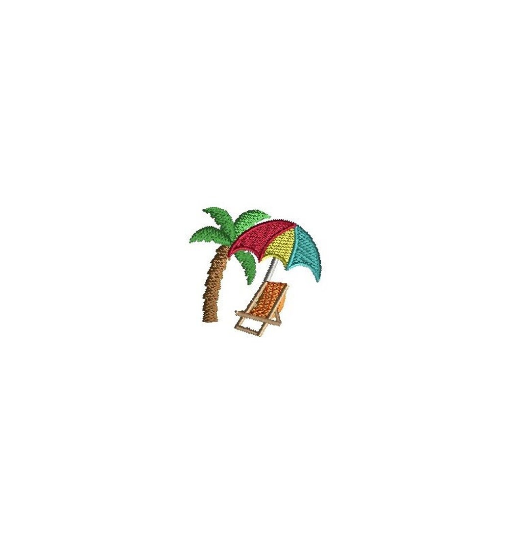 Mini Beach Scene Machine Embroidery Design-instant DOWNLOAD - Etsy