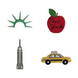 Mini New York City Machine Embroidery Design Set-INSTANT DOWNLOAD