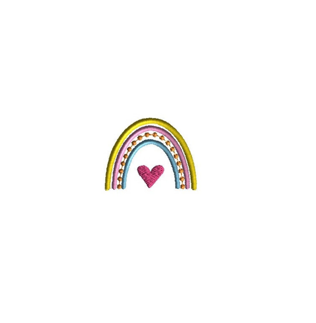 Mini Modern Rainbow Machine Embroidery Design-instant DOWNLOAD - Etsy UK