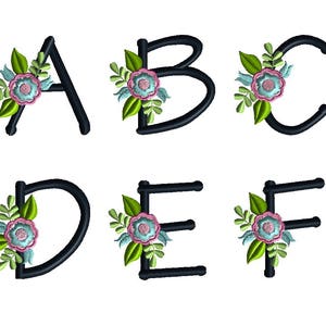 Floral Alphabet Font Machine Embroidery Designs-INSTANT DOWNLOAD