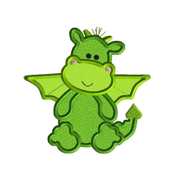 Drache Applikation Maschinenstickerei Design-INSTANT DOWNLOAD