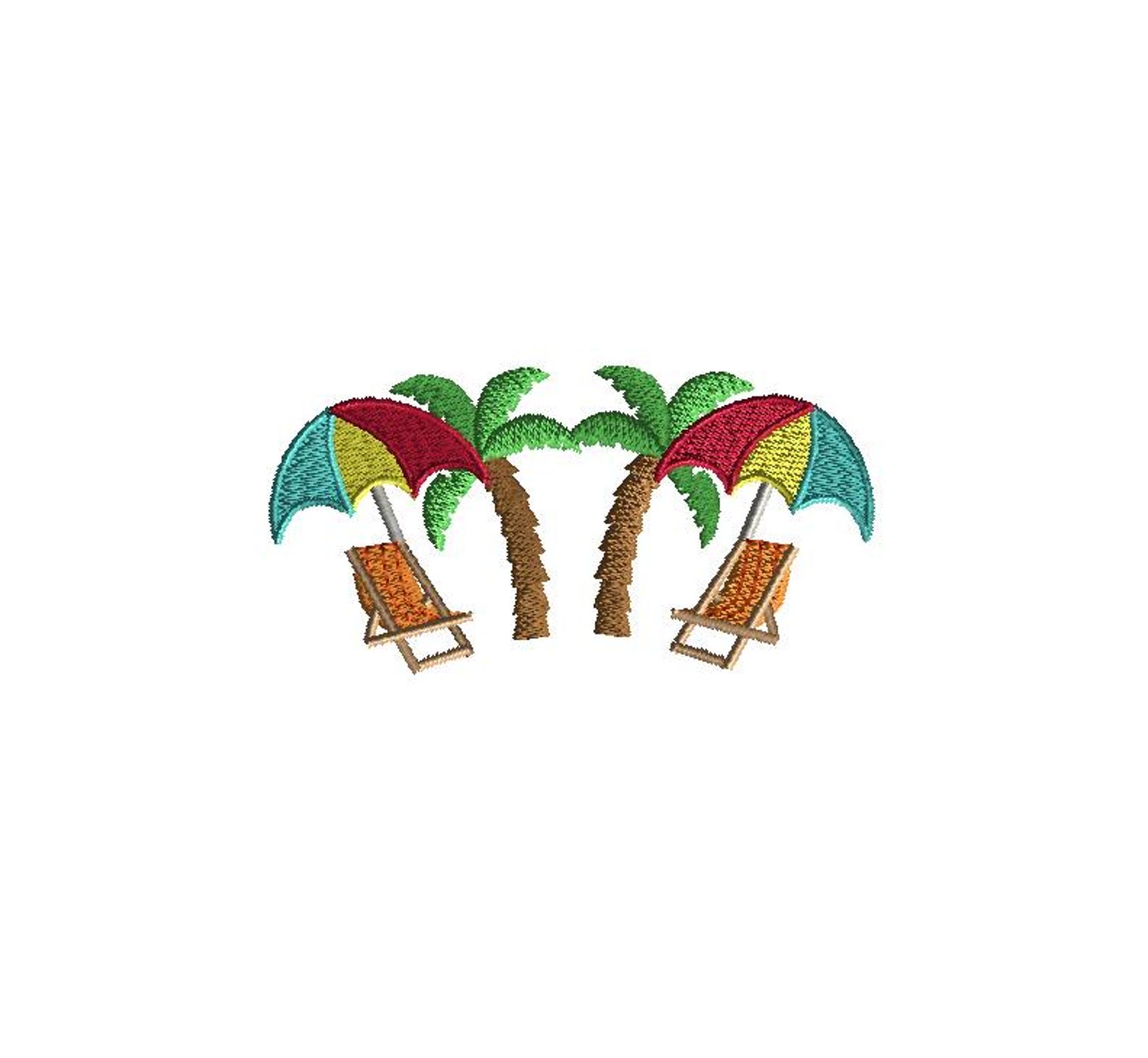 Mini Beach Scene Machine Embroidery Design-instant DOWNLOAD - Etsy