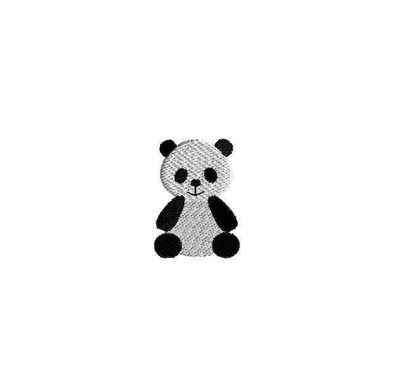 INSTANT DOWNLOAD Mini Embroidery Filled Panda