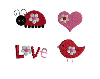 Mini Love Machine Embroidery Design Set-INSTANT DOWNLOAD