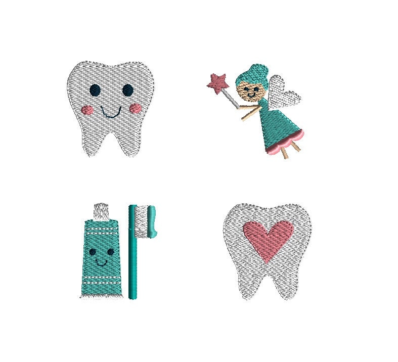 Mini Tooth Fairy Machine Embroidery Designs-INSTANT DOWNLOAD