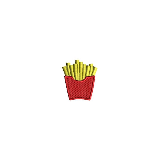 Mini French Fries Machine Embroidery Design-INSTANT DOWNLOAD-3 sizes