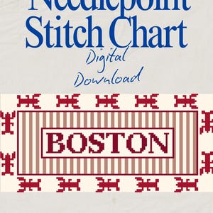 Boston Digital Needlepoint Diagram | 13 mesh | PDF-nedladdning
