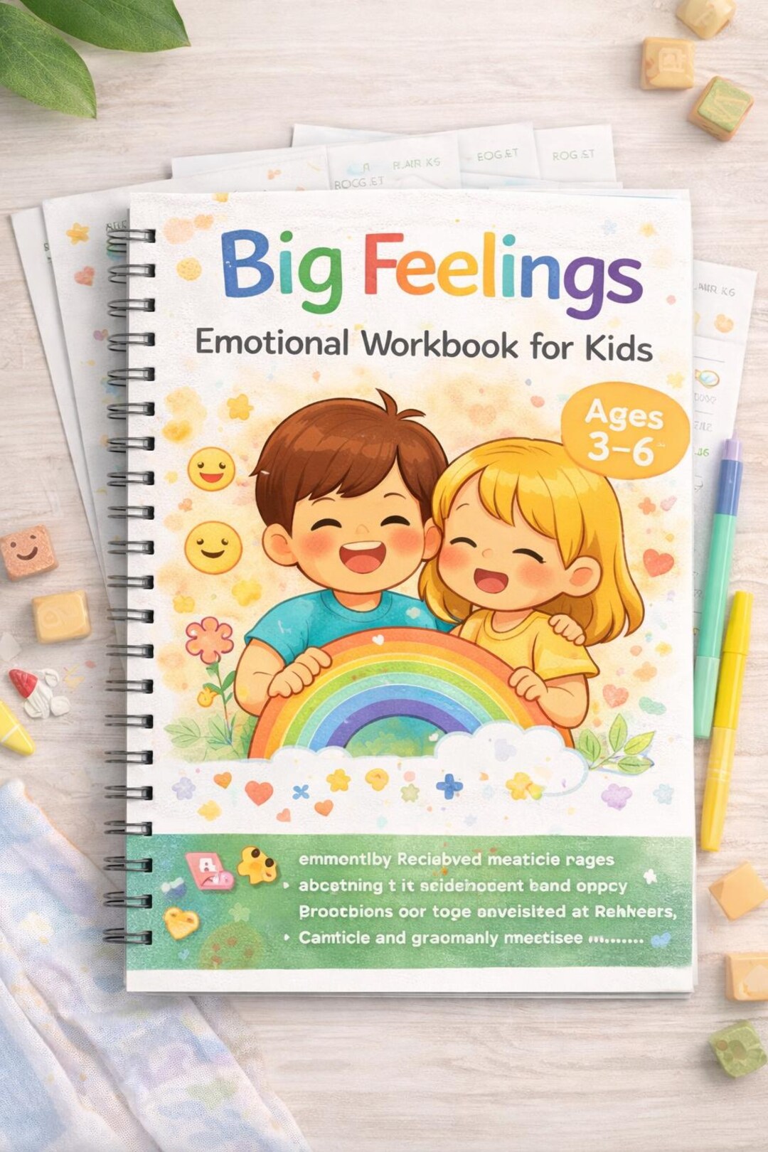 Feelings Workbook for Kids | Ages 3-6, Emotional Learning (instant ...