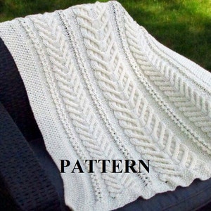 Knit Baby Blanket Pattern, Baby Blanket Pattern, Knitting Pattern Blanket, Knitting Pattern, Irish Baby Blanket, Digital Download, Heirloom image 1